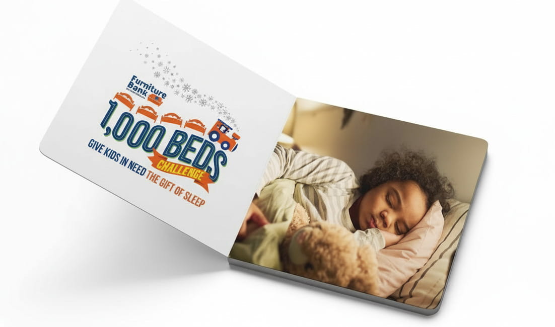 Book illustration with the 1,000 Beds Challenge featured