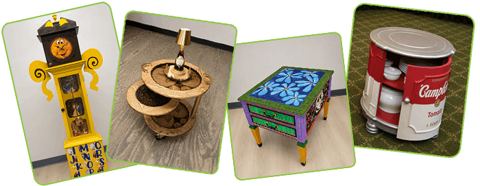 Collage of 2025 Furniture Flip Challenge entries